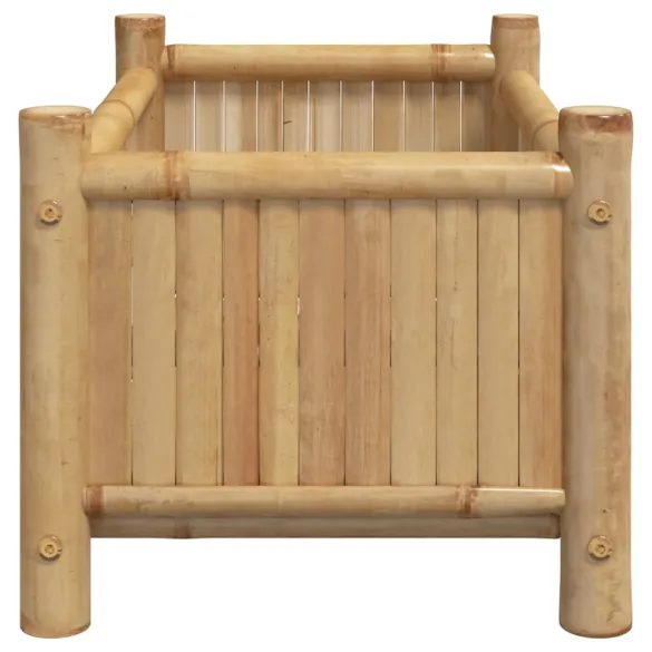 Jardinieră Bambus Naturală - 50x30x25 cm | Livrare Gratuită