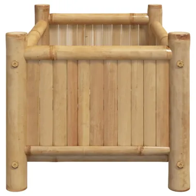 Jardinieră Bambus Naturală - 50x30x25 cm | Livrare Gratuită
