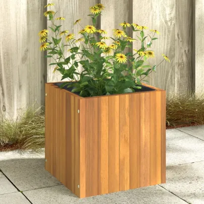 Jardinieră Lemn Acacia 35x35x35 cm | Livrare Gratuită