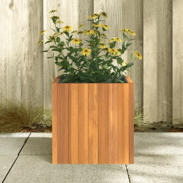 Jardinieră Lemn Acacia 35x35x35 cm | Livrare Gratuită