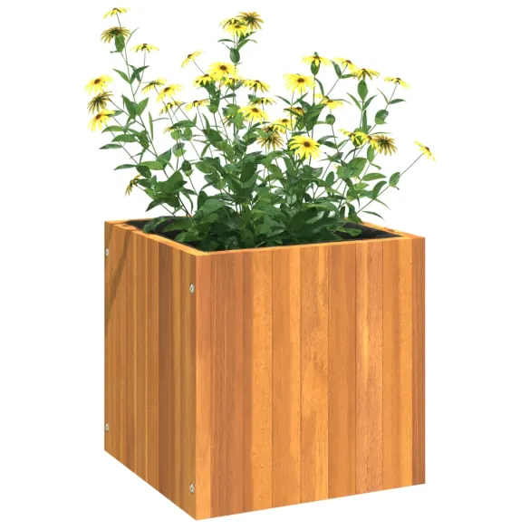 Jardinieră Lemn Acacia 35x35x35 cm | Livrare Gratuită