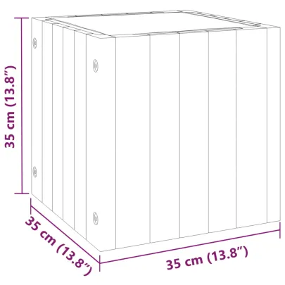 Jardinieră Lemn Acacia 35x35x35 cm | Livrare Gratuită