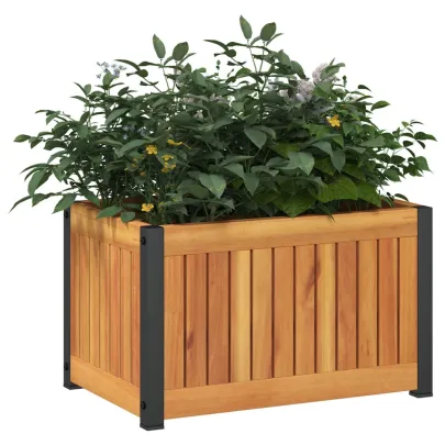 Jardinieră Grădină Lemn Acacia - 45x30x27,5 cm | Livrare Gratuită