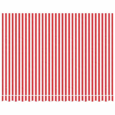 Pânză copertină dungi roșii-albe 3,5x2,5m - Rezistentă la UV și apă