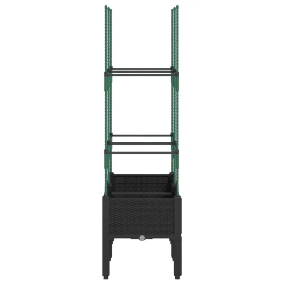 Jardinieră Grădină cu Spalier Negru - Livrare Gratuită