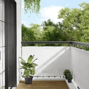Paravan de Balcon Alb 90x1000 cm - Rezistent la Apă și UV