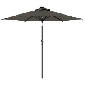 Umbrelă Grădină Oțel Antracit 225x225 cm | Livrare Gratuită 2