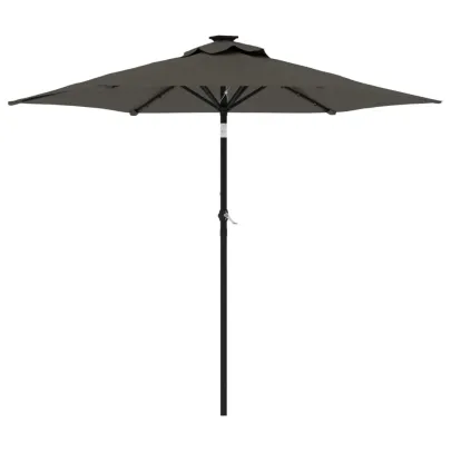 Umbrelă Grădină Oțel Antracit 225x225 cm | Livrare Gratuită