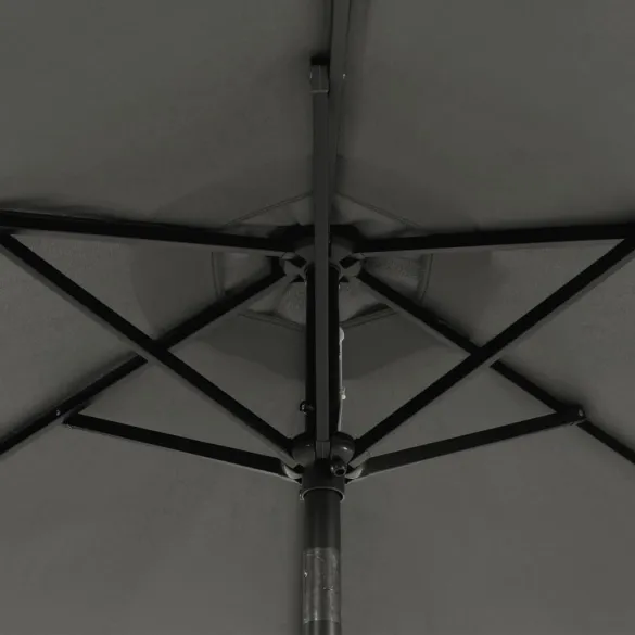 Umbrelă Grădină Oțel Antracit 225x225 cm | Livrare Gratuită