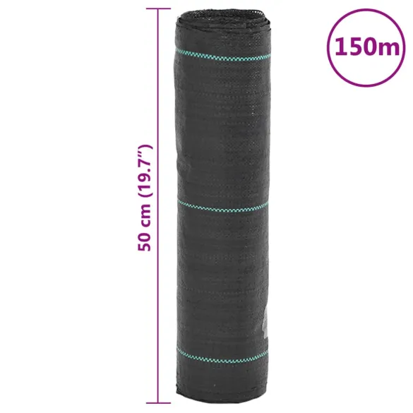 Membrană Antiburuieni Negru PP 0,5x150 m | Livrare Gratuită
