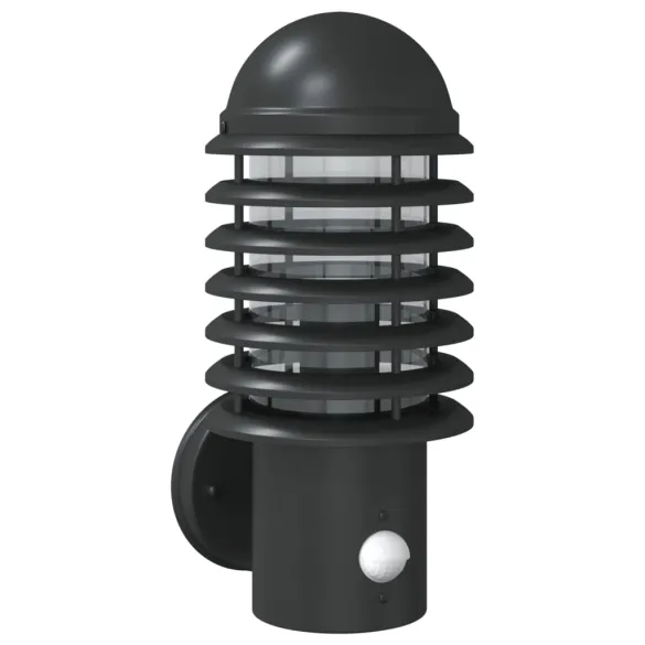 Lampă Perete cu Senzor Mișcare - Exterioară, IP44, Negru