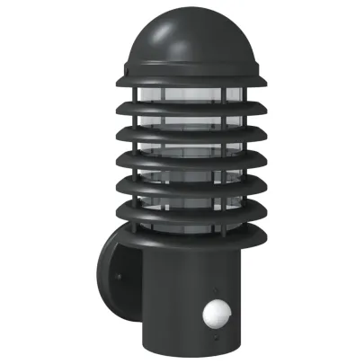 Lampă Perete cu Senzor Mișcare - Exterioară, IP44, Negru