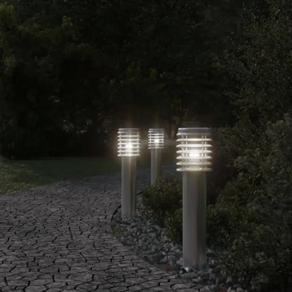 Lampă Podea Exterior Argintiu | Oțel Inoxidabil IP44 Lampă Podea Exterior Argintiu | Oțel Inoxidabil IP44