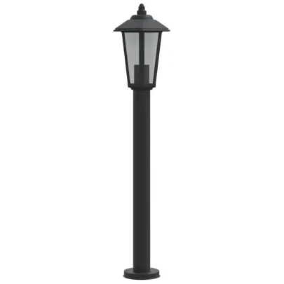 Lampă Exterioară Podea 80 cm Negru Oțel Inoxidabil IP44