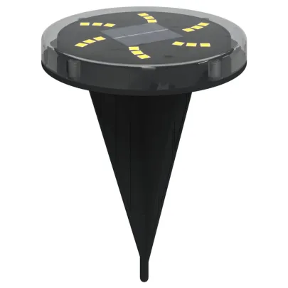 Lămpi Solare Exterior 12 buc | Iluminare Grădină Alb Cald