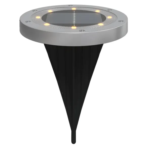 Lămpi Solare Exterior 12 bucăți cu Țăruși - Iluminare Alb Cald