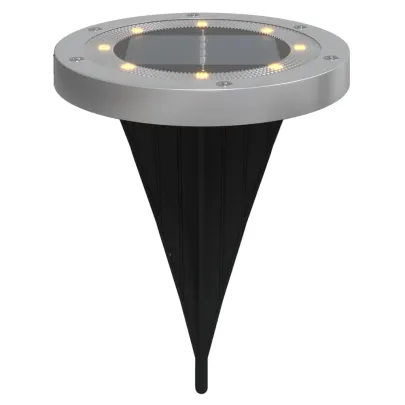 Lămpi Solare Exterior 12 bucăți cu Țăruși - Iluminare Alb Cald