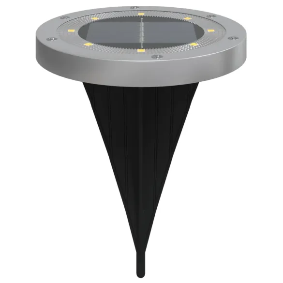 Lămpi Solare Exterior 12 bucăți cu Țăruși - Iluminare Alb Cald