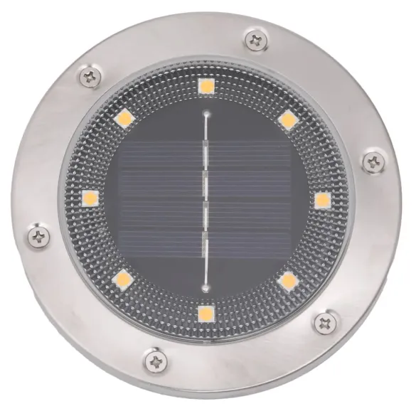 Lămpi Solare Exterior 12 bucăți cu Țăruși - Iluminare Alb Cald