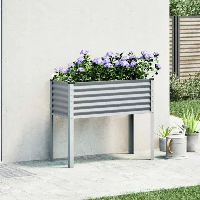 Jardinieră Grădină Oțel Gri - 100x41x90 cm - Comandă Acum