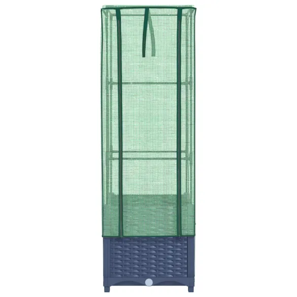 Strat Înălțat cu Sera Ratan - Cultivă Legume și Ierburi