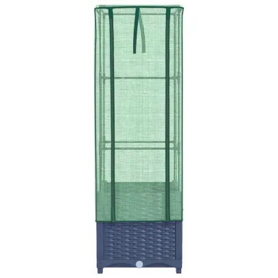 Strat Înălțat cu Sera Ratan - Cultivă Legume și Ierburi