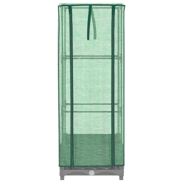 Strat Înălțat cu Seră Ratan - Protecție Plantă | Livrare Gratuită