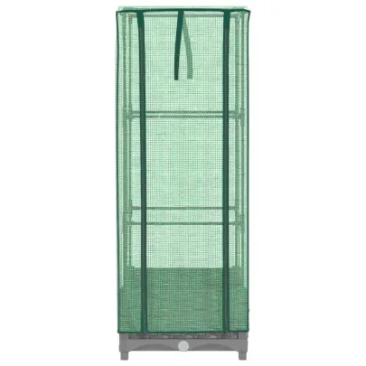 Strat Înălțat cu Seră Ratan - Protecție Plantă | Livrare Gratuită