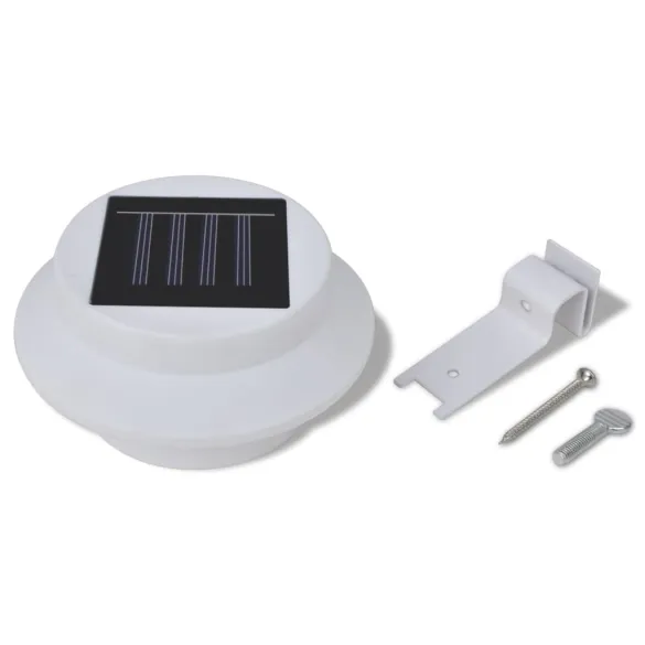 Lămpi Solare Exterior 6 buc | Iluminare Gard Albă