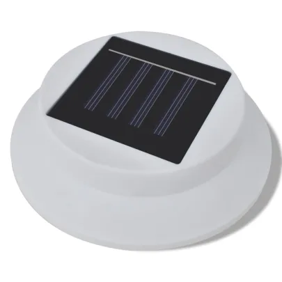 Lămpi Solare Exterior 6 buc | Iluminare Gard Albă