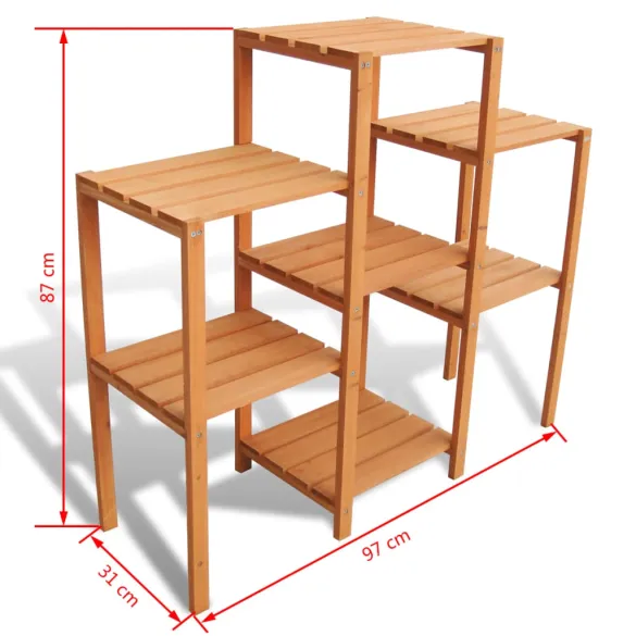 Stativ Lemn Masiv pentru Plante Grădină - 97x31x87 cm Stativ Lemn Masiv pentru Plante Grădină - 97x31x87 cm