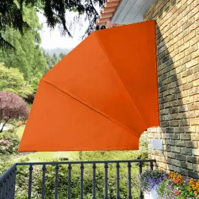 Copertină Laterală Pliabilă Balcon - 210x210 cm - Cărămiziu