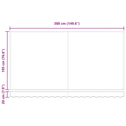 Țesătură Marchiză 4x2 m Antracit Alb | Rezistentă la UV
