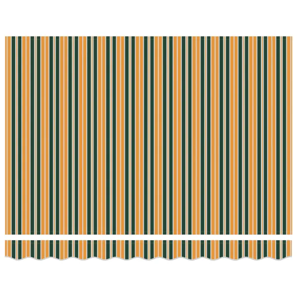 Material Umbră Marchiză 3x2.5 m - Verde-Galben | Livrare Gratuită