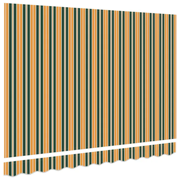 Material Umbră Măsuță 3.5x2.5m Verde-Galben | vidaXL