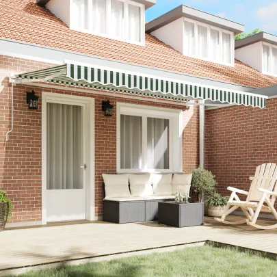 Marchiză Verde-Alb 4x2m - Livrare Gratuită | Comandă Acum