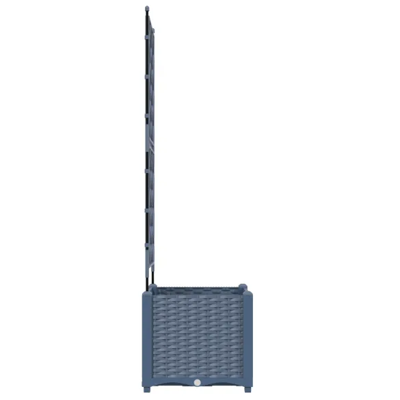 Jardinieră Grădină cu Spalier - Gri - 40x40x143 cm