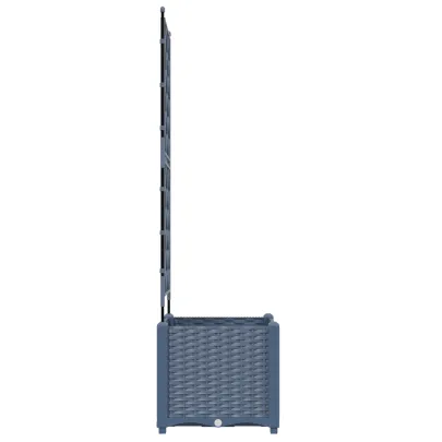 Jardinieră Grădină cu Spalier - Gri - 40x40x143 cm