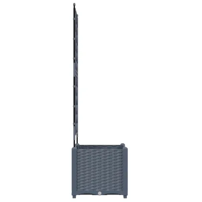 Jardinieră cu Spalier Gri - 40x40x143 cm - Livrare Gratuită