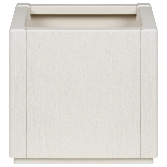 Jardinieră Albă de Exterior 36x36x35 cm - Livrare Gratuită