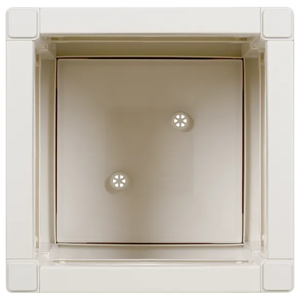 Jardinieră Albă de Exterior 36x36x35 cm - Livrare Gratuită