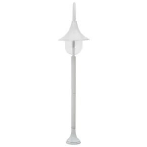 Stâlp Iluminat Exterior Grădină Alb 120 cm Aluminiu E27 2