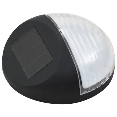 Lămpi Solare Exterior LED - 12 bucăți - Negru - Rotund