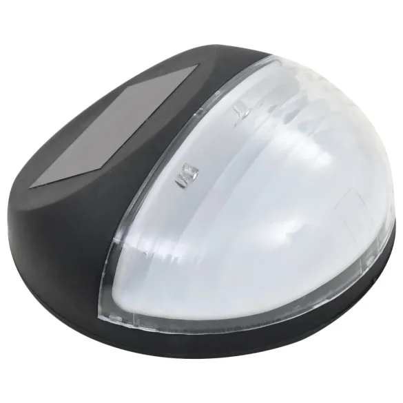 Lămpi Solare Exterior LED - 12 bucăți - Negru - Rotund