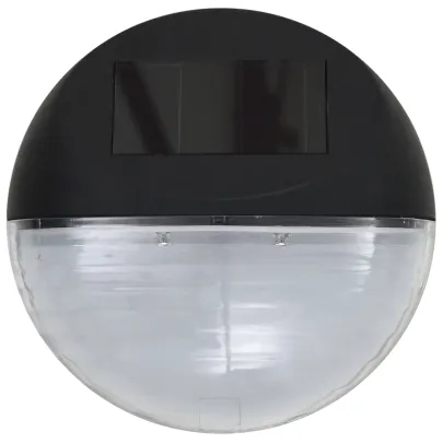 Lămpi Solare Exterior LED - 12 bucăți - Negru - Rotund