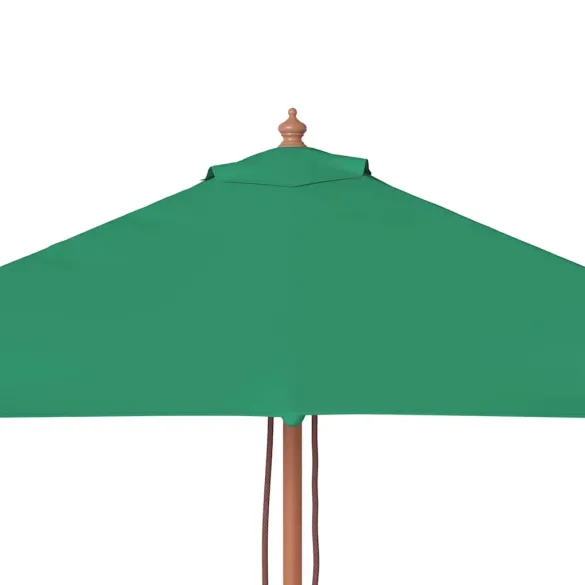 Umbrelă de soare exterior lemn 150x200 cm verde | Livrare gratuită