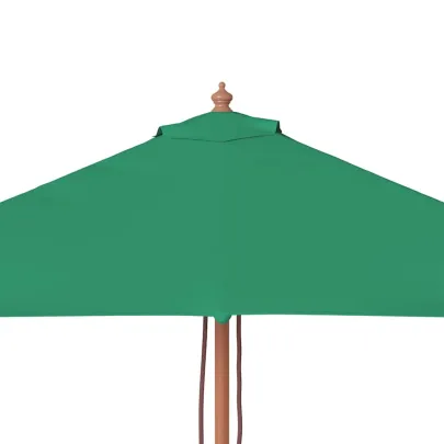 Umbrelă de soare exterior lemn 150x200 cm verde | Livrare gratuită