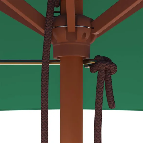 Umbrelă de soare exterior lemn 150x200 cm verde | Livrare gratuită