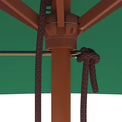 Umbrelă de soare exterior lemn 150x200 cm verde | Livrare gratuită