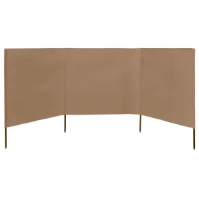Paravan Anti-Vânt Textil 400x120 cm - Gri Taupe | Comandă Acum 2